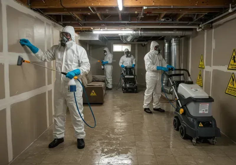 Basement Moisture Removal and Structural Drying process in Two Harbors, MN